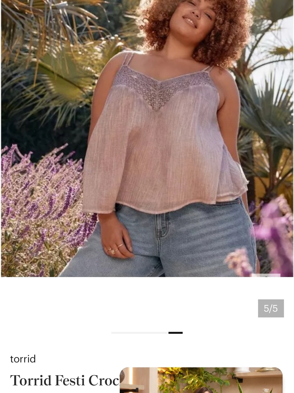 Torrid Festi Crochet Cami